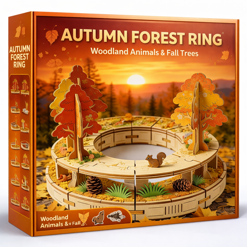 Autumn Forest 3D Wooden Scene