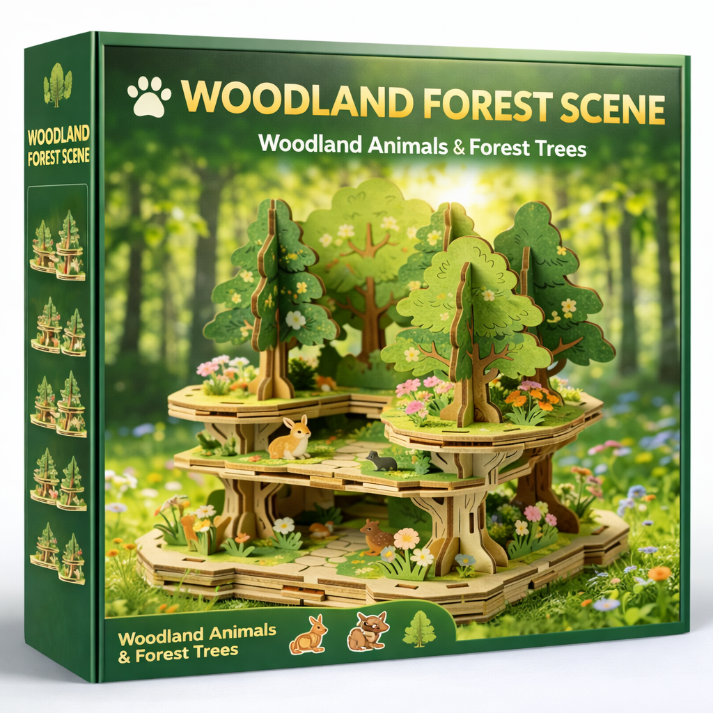 Spring Forest 3D Wooden Puzzle ｜ A Nature-Inspired Scene Built by Hand